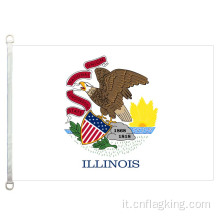 Bandiera dell&#39;Illinois 90*150 cm 100% poliestere